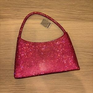 Pink rhinestone shoulder bag from Urban Outfitters. Brand new